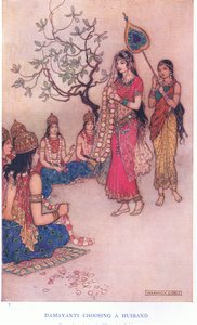 夫を選ぶダマヤンティ 作： Warwick Goble